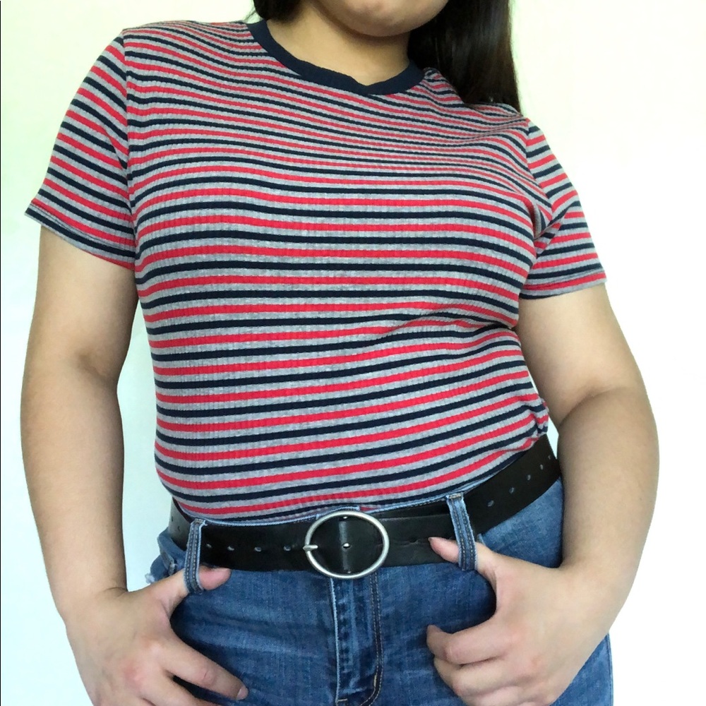 No Boundaries Striped Tee